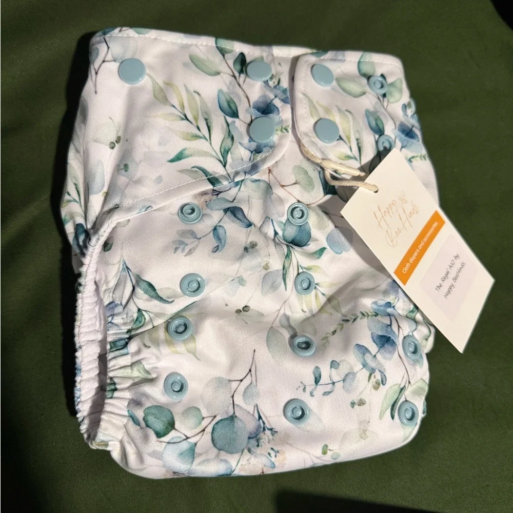 Brand New (with tags) HappyBeeHind 100% Cotton AIO Cloth Diaper Set - Picture 4 of 10